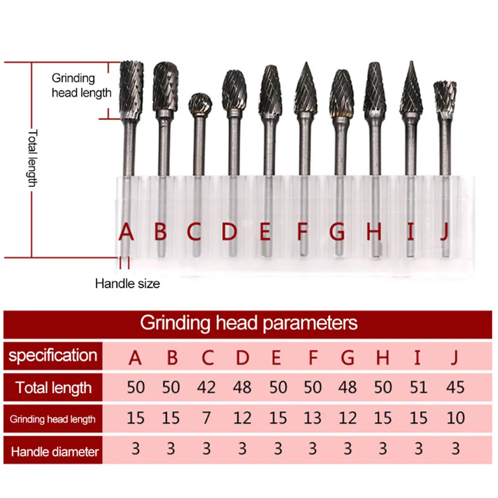

Compsum Tungsten Carbide Milling Cutter Rotary Tool Burr Double Grain for Dremel Grinding Tool