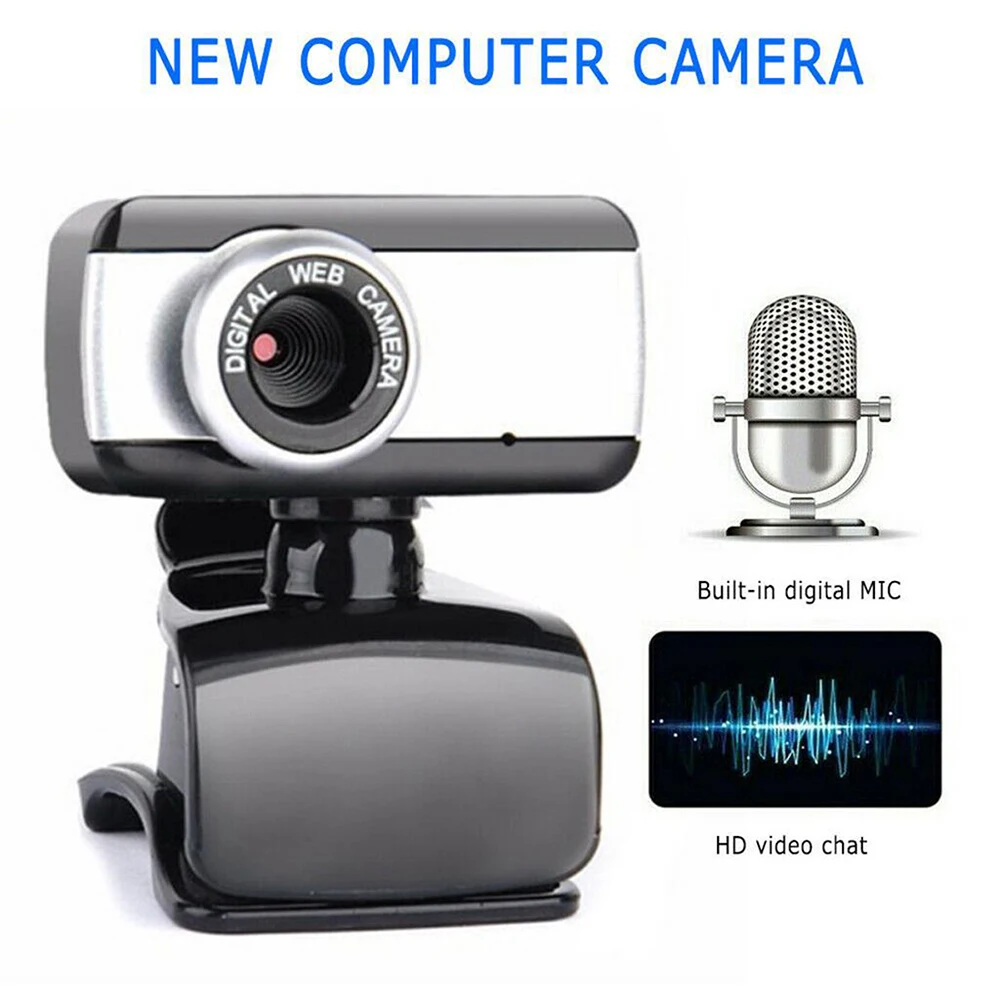 

USB 2.0 HD Webcam Camera Webcam High Definition Camera Web Cam with Microphone for Computer PC Laptop Desktop