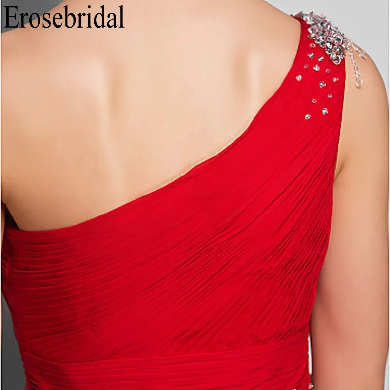 Erosebridal красное вечернее платье на одно плечо длинное формальное для женщин с