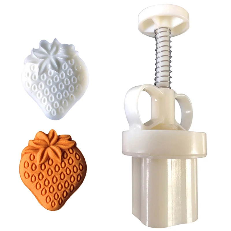 

Plastic Moon Cake Mold 50g Strawberry Stamp Biscuit Knife Mold Diy Baking Accessories Mid Autumn Festival Kitchen Gadgets