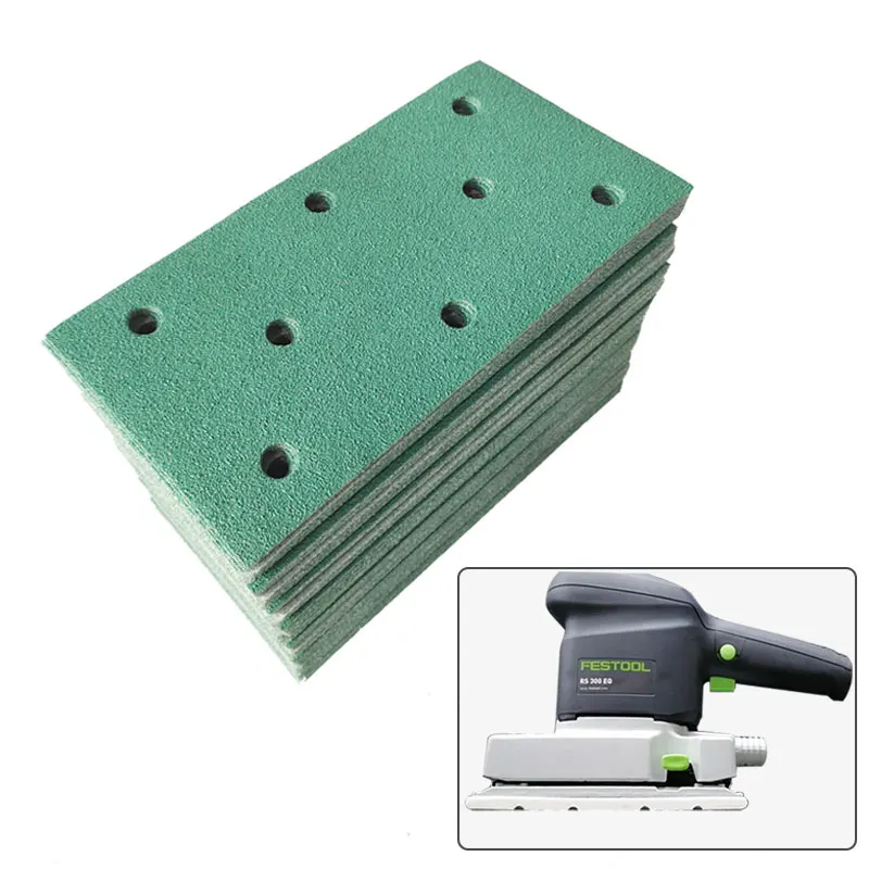 Rectangular Dry Sandpaper 95*180mm Self-adhesive Flocking Sanding Putty FESTOOL Sandpaper Machine General 3+2+3 Holes