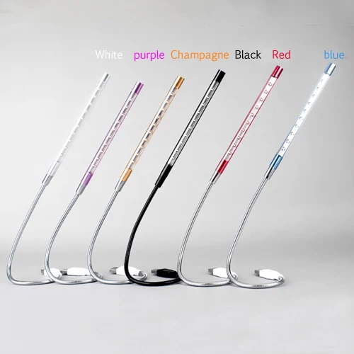 Новый металлический материал USB Светодиодная лампа 10 светодиодов Гибкая для