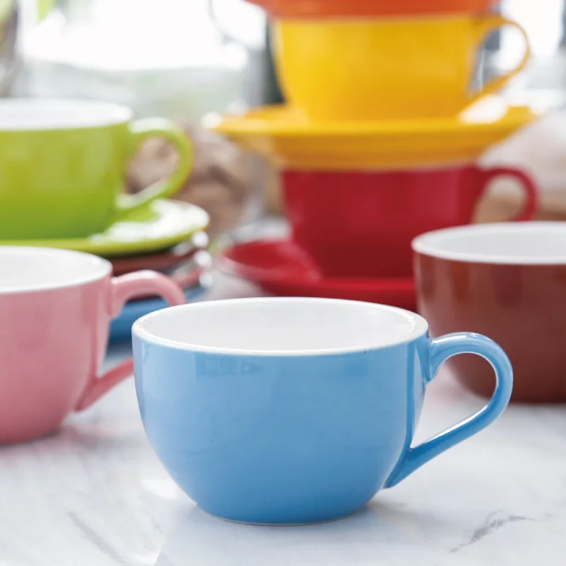 Чашка для кофе капучино утолщенная серия кофейная кружка цвет макарон эспрессо