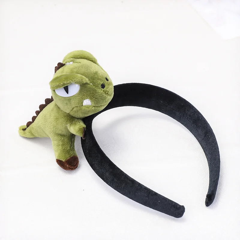 green hairband Красивый Веселый мультяшный динозавр повязка на голову девочки дети обруч для волос ленты аксессуары для женщин детские повязки для волос головной убор - Цвет: green hairband