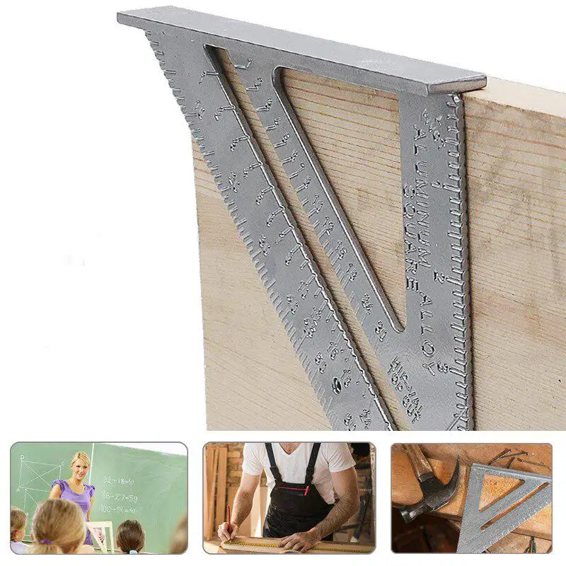 Треугольная квадратная линейка из алюминиевого сплава транспортир скорости 7