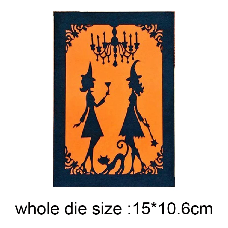 Металлические Вырубные штампы в виде ведьмы для вечерние НКИ Хэллоуина