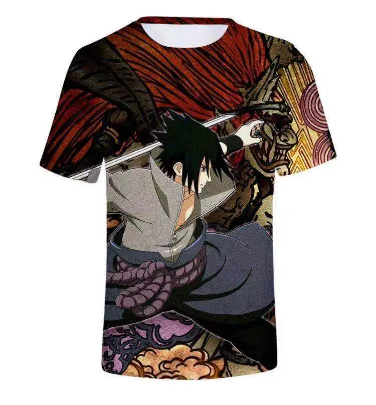 

Couple Matching 3D Anime Printed T-Shirt 2021 Street Casual T-Shirt Men's Women's Japanese Punk Clothes Ninja Animation Short Sl