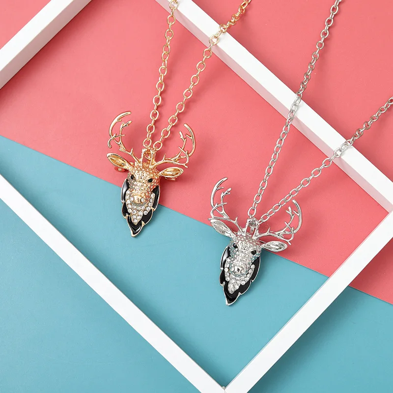 

Ladies Clavicle Chain Fawn Necklace Couple Sika Deer Necklace Sika Deer Necklace Christmas Gift Fawn Necklace Jewelry Gifts