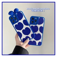 klein blue heart phone case for iphone 13 pro max 12 11 pro max x xr xs max 7 8 plus soft phone back case