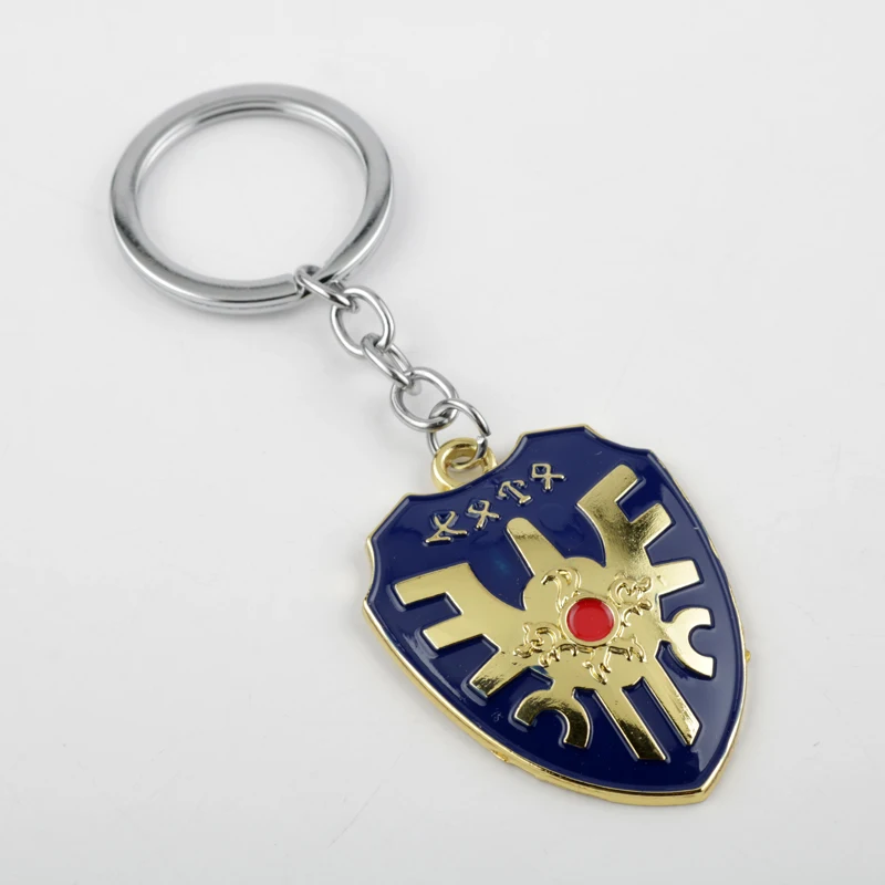 Игра DRAGON QUEST брелок Воин Дракон Куэсто брелок Металлический меч Щит на цепочке Дорожный подарок для мужчин Ювелирные изделия Чавейро.