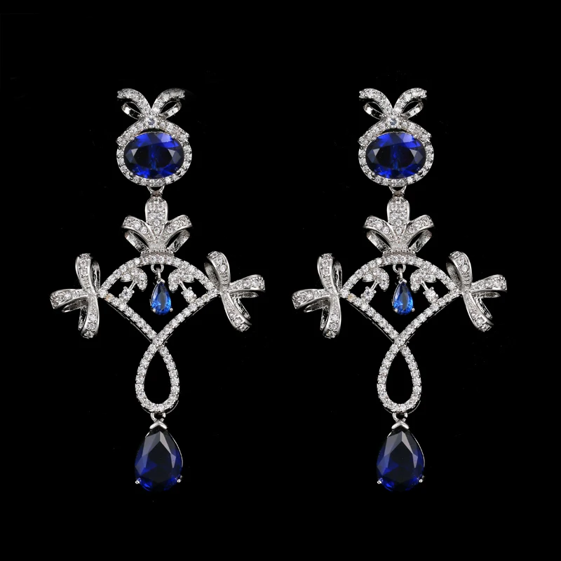 

Изысканные и красивые висячие серьги с кубическим цирконием AAA + высококачественные висячие серьги Модные ювелирные изделия 2022 ухо женские ...