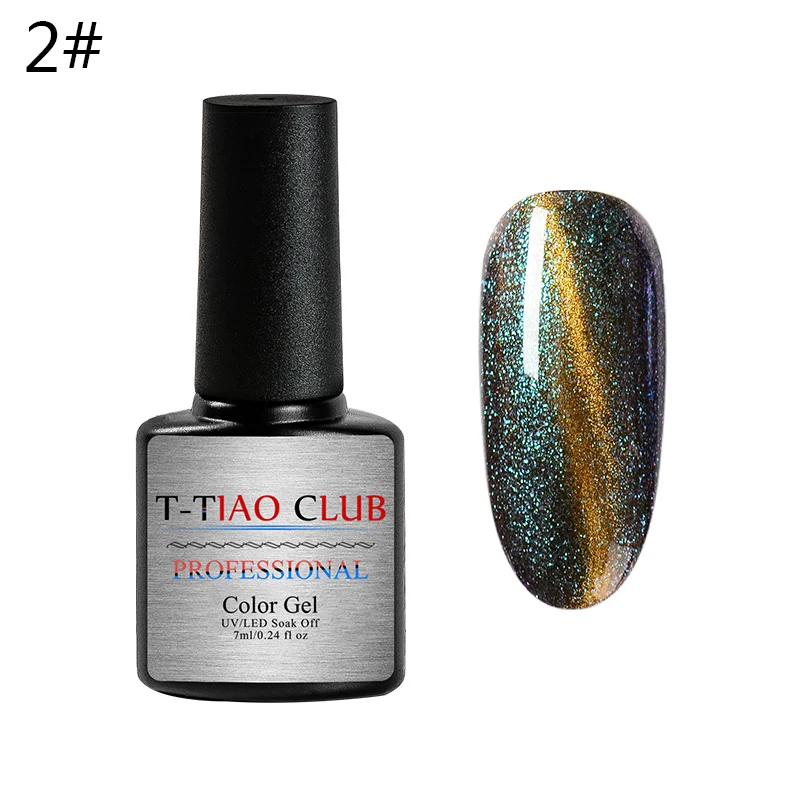 T-TIAO CLUB звездное небо Гель-лак для использования с магнитом лак 3D кошачий глаз замочить от блесток УФ гель для ногтей Гель-лак для маникюра 6 цветов - Цвет: AAK1210