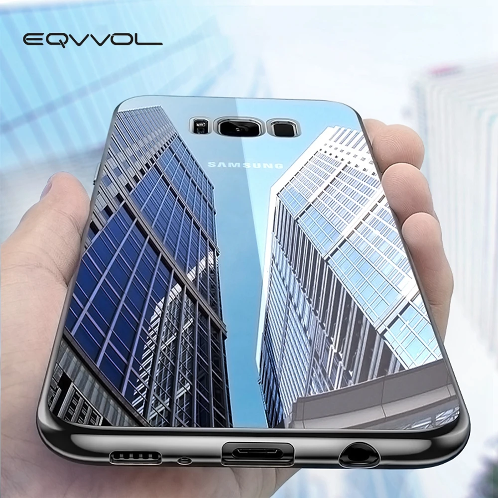 Eqvvol прозрачный мягкий ТПУ чехол для samsung Note 10 8 9 Pro S10 S9 S8 Plus S7 на Galaxy A50 A70 A60 A8 A6