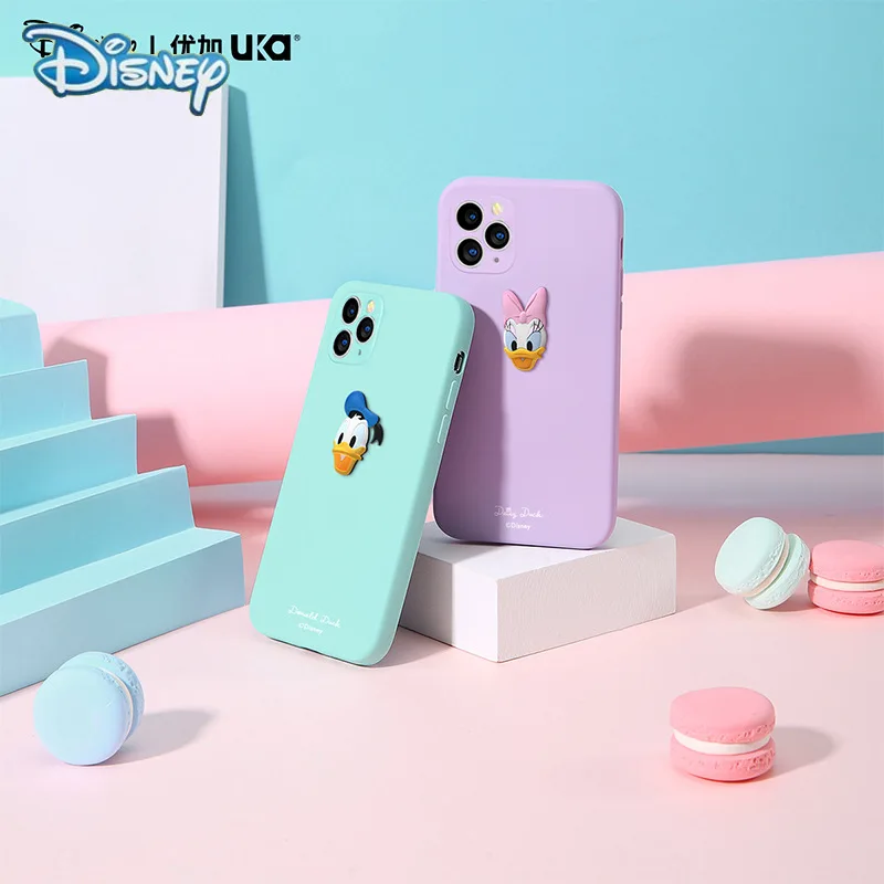 Disney-funda de silicona l&iacute;quida para Apple 12Max, carcasa blanda, nueva-0