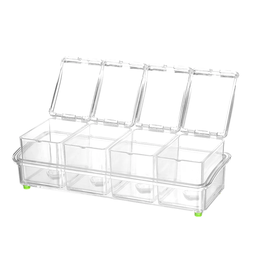 Коробка для приправ прозрачная стойка хранения специй органайзер держатель