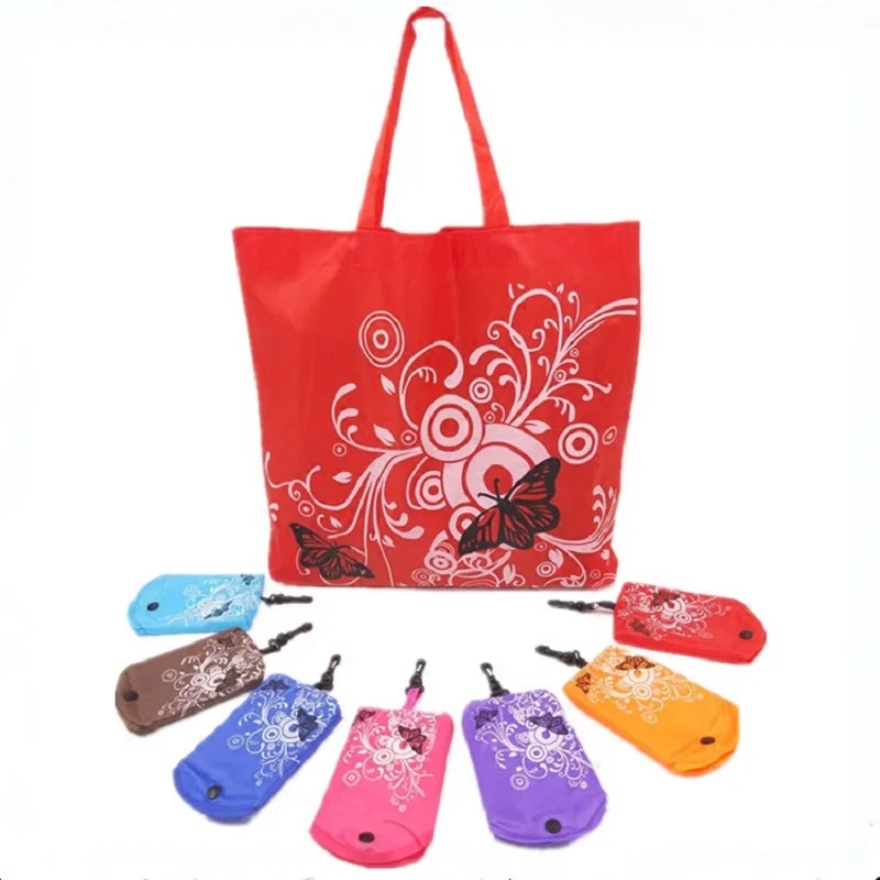 1 шт. Складная хозяйственная сумка бабочка цветок Ткань Оксфорд Портативный