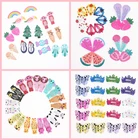 20 шт. заколки для волос металлические заколки для девочек аксессуары для волос детские заколки для волос с принтом животных и фруктов заколки для волос с подарочной сумкой зажимы для волос