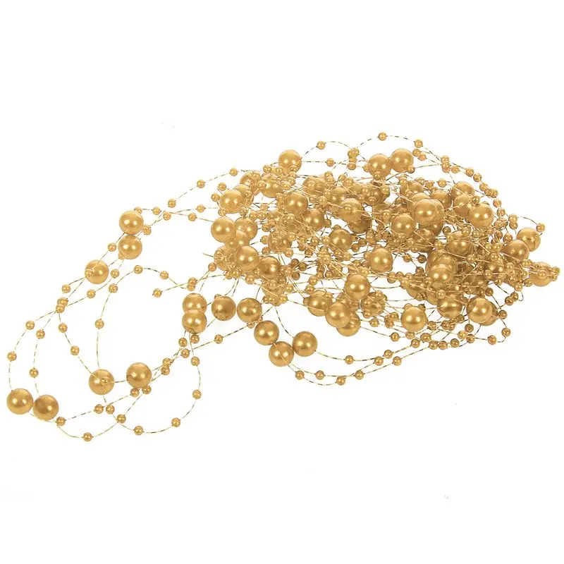 5x жемчужная Гирлянда украшение стола свадебное крещение Рождество 1 3 м золото |