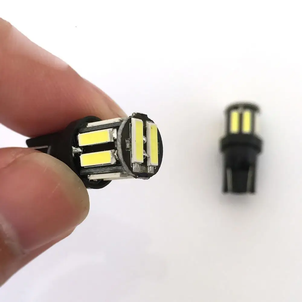 10 шт. W5W 10SMD 7020 SMD автомобильные светодиодсветодиодный лампы T10 194 168 Замена