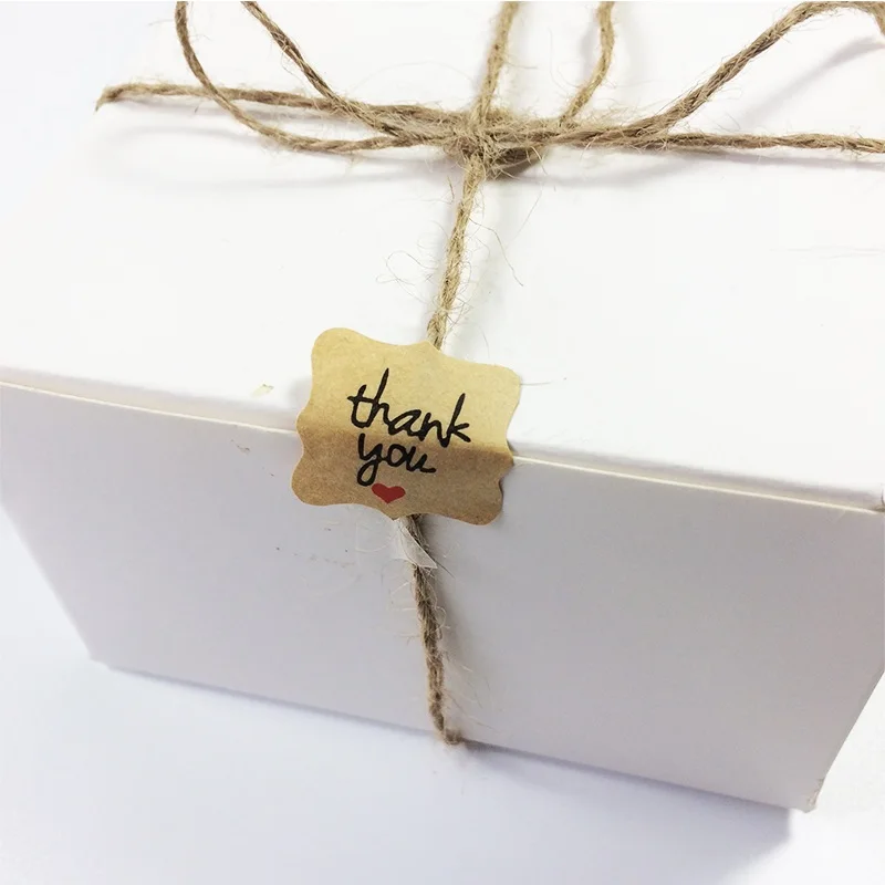 1200 шт./лот крафт-бумага спасибо упаковочная этикетка Уплотнительная наклейка