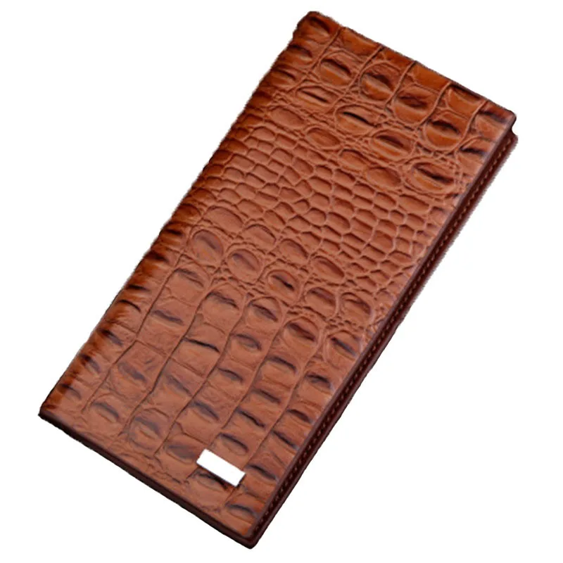 

Crocodile pattern leisure folder Suit clip high-quality PU genuine Fashion long section Card & ID Holders