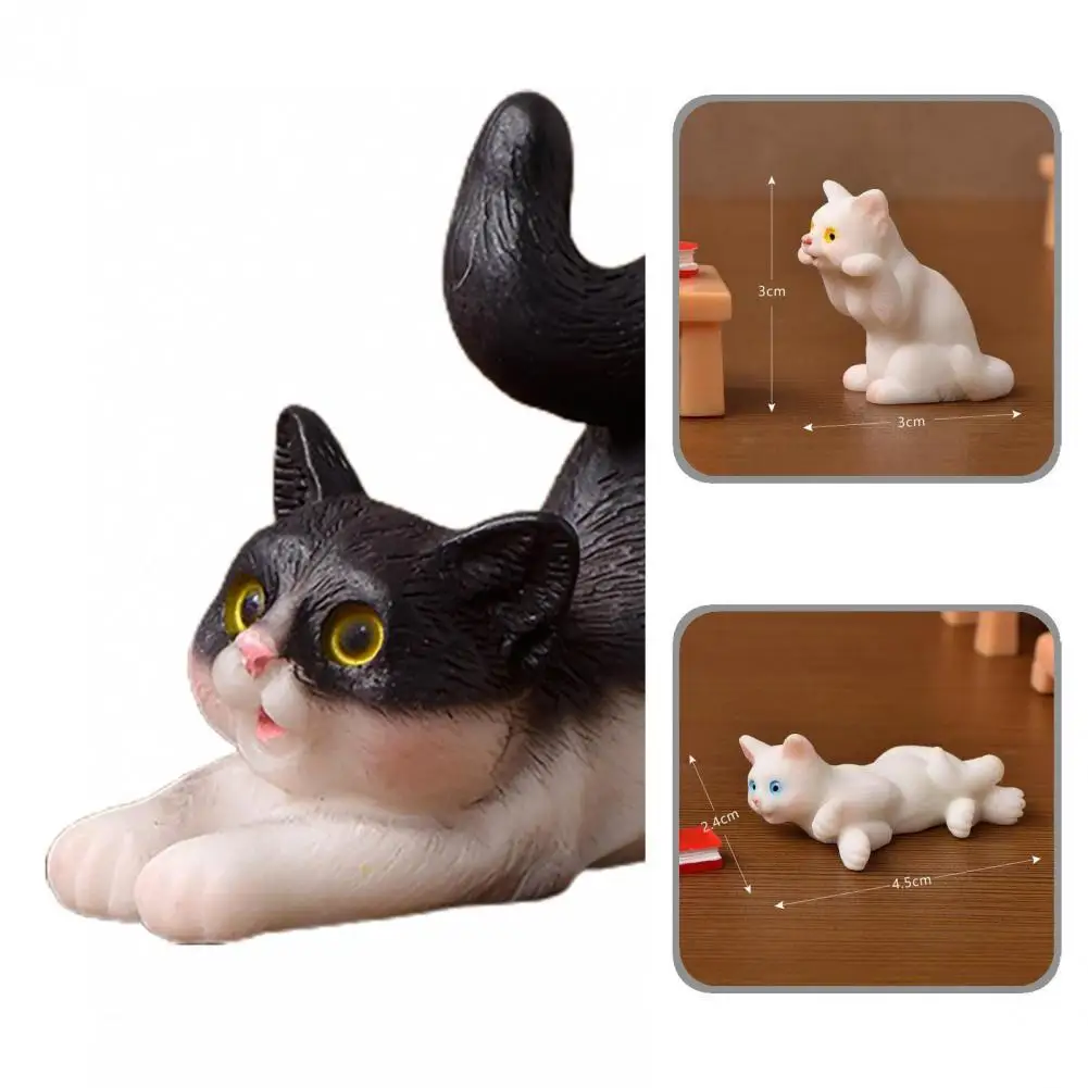 

Ornamental Realistic Cute Cat Figurines Display Toy Kitten Accessories