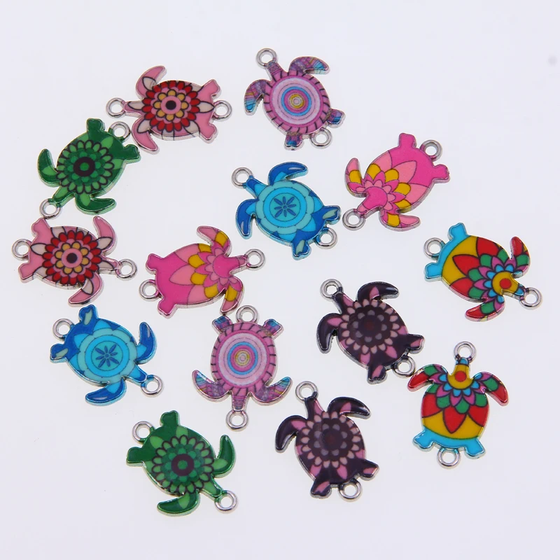 6 шт в богемном стиле морских животных красочные яркие черепаха разъем