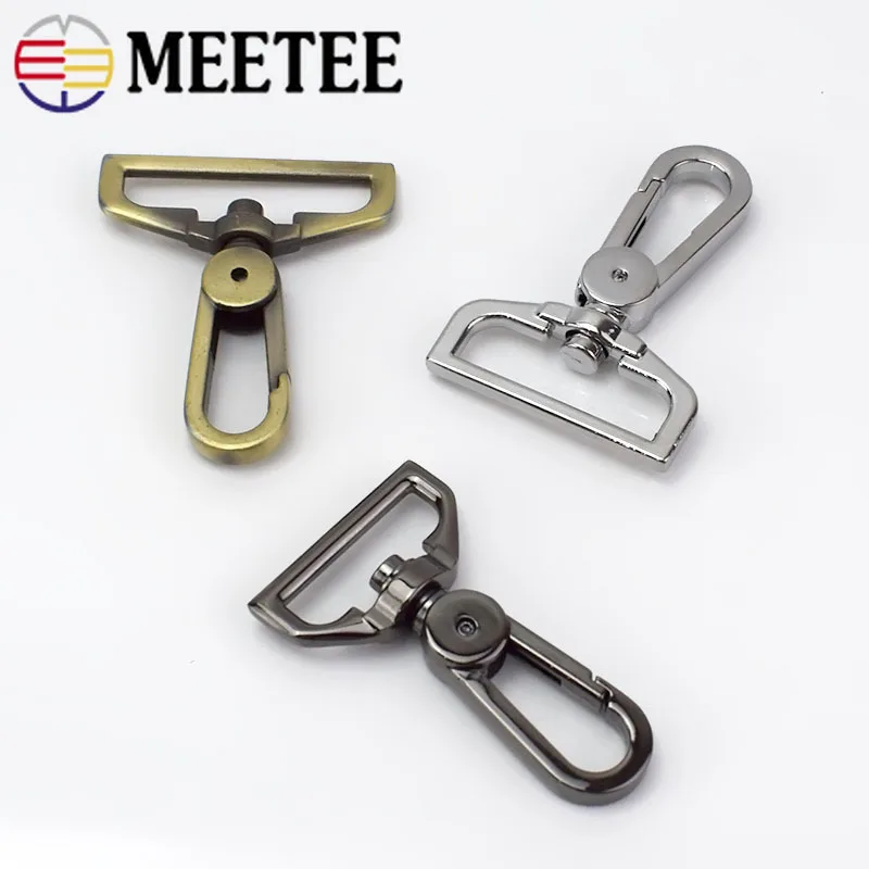 2/4 шт. Meetee 38 мм металлическая карбиновая застежка пряжки для собак вешалка Пряжка