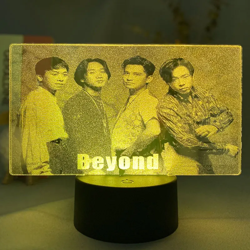 Объемная лампа в гонконгском стиле Beyond Wong Ka Kui акриловая прикроватная с