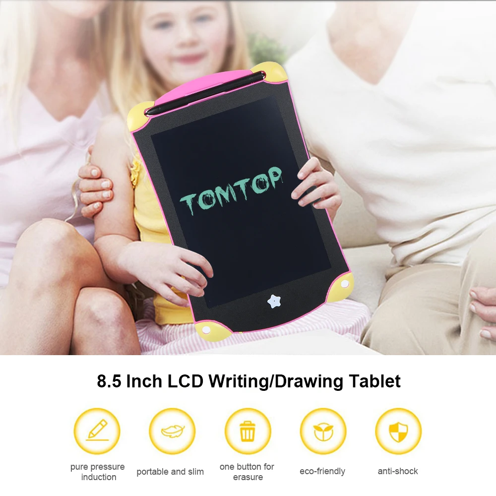 Розовый планшет для рисования 8 5 дюймов ЖК дисплей Портативный цифровой блокнот
