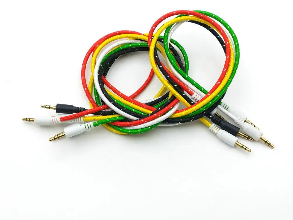 5 шт. 3 полюса мм стерео штекер M/M разъем аудио Aux кабель 1 м|stereo aux|stereo aux cablestereo audio jack