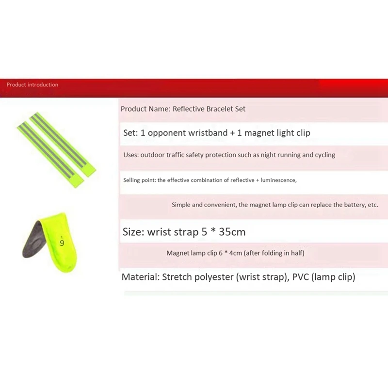 

1set Reflective Bands for Arm Wrist Leg High Visibility Reflective & 2Pcs Boat Light LED, 12V LED Boat Interior Light