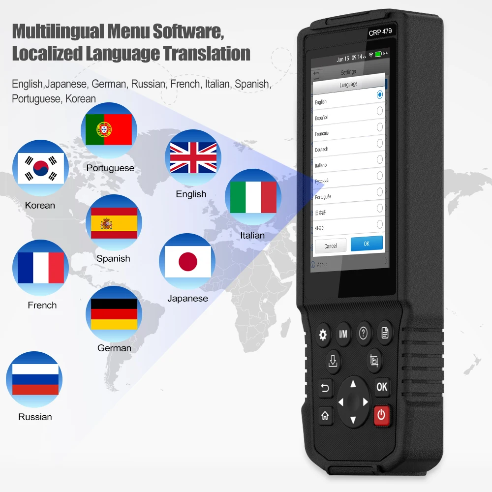 Запуск CRP479 OBD 2 инструменты автоматического сканирования ABS SAS DPF EPB инжектор и т. д.