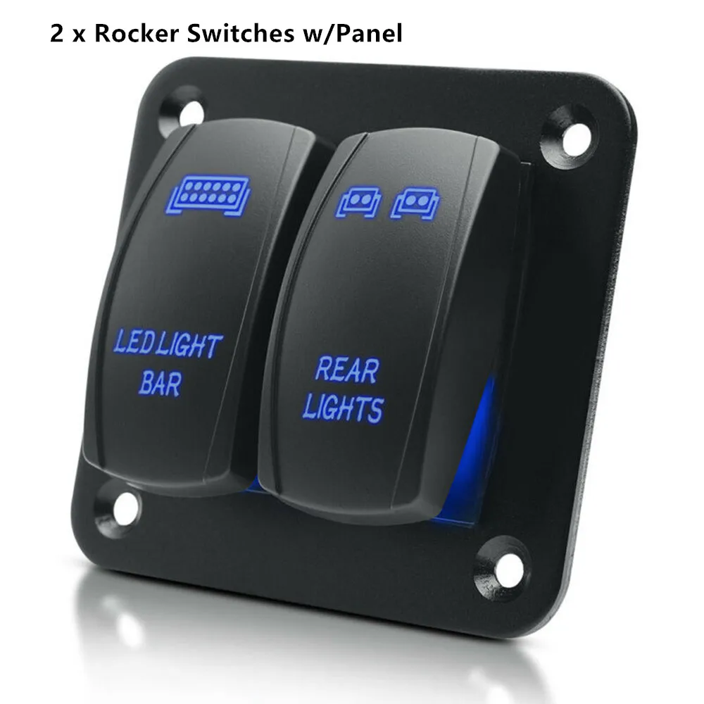 2 шт. кнопки клавишного переключателя с панельсветодиодный светильник световая