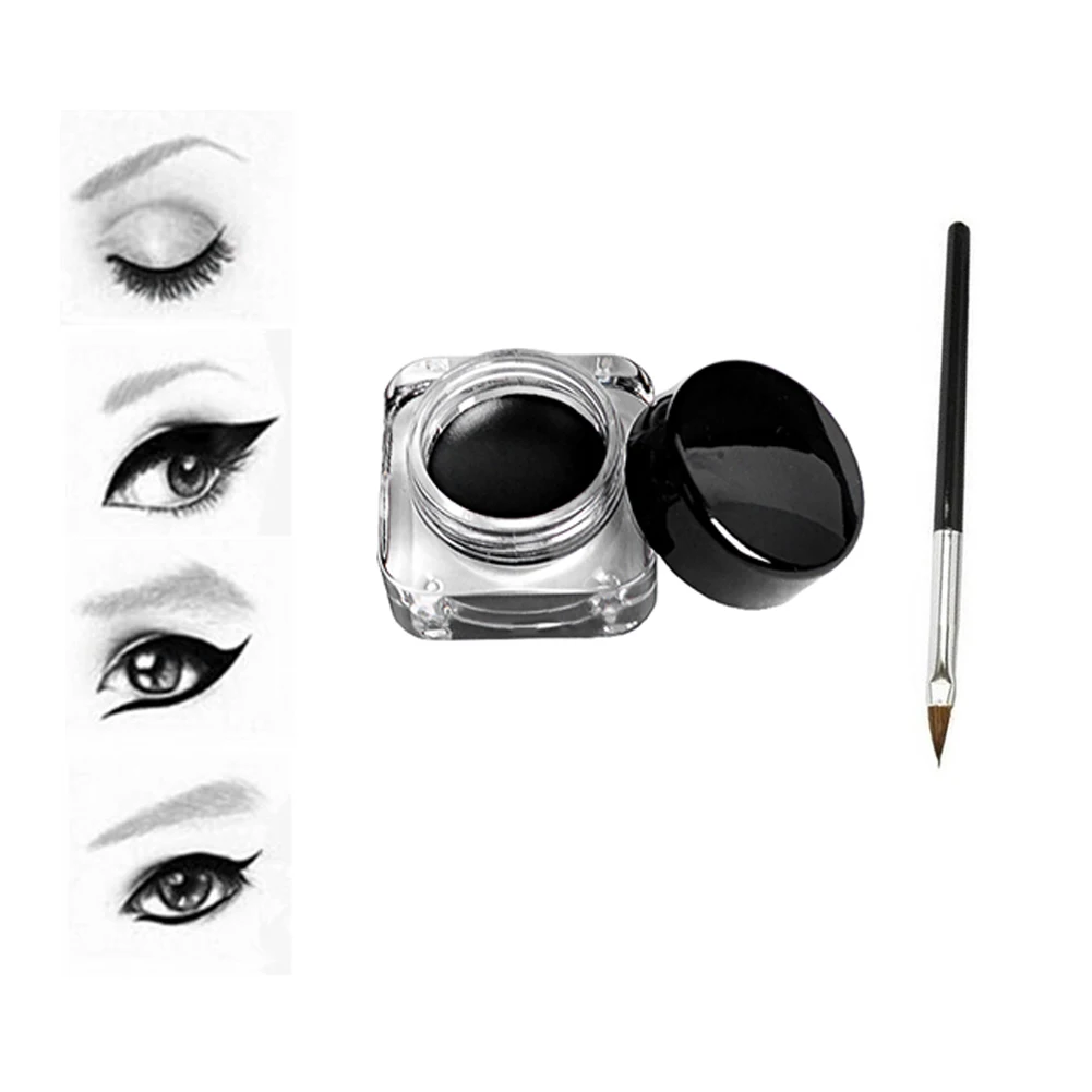 Черная Подводка для глаз карандаш водостойкая жидкая подводка высокого