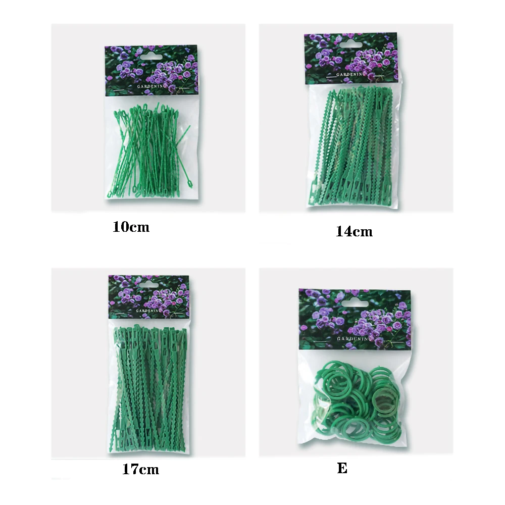 

Пластиковая фиксированная Пряжка для растений винограда, 50 шт., для сада, рыбы, кости, кабельная стяжка 8 форм, можно использовать повторно