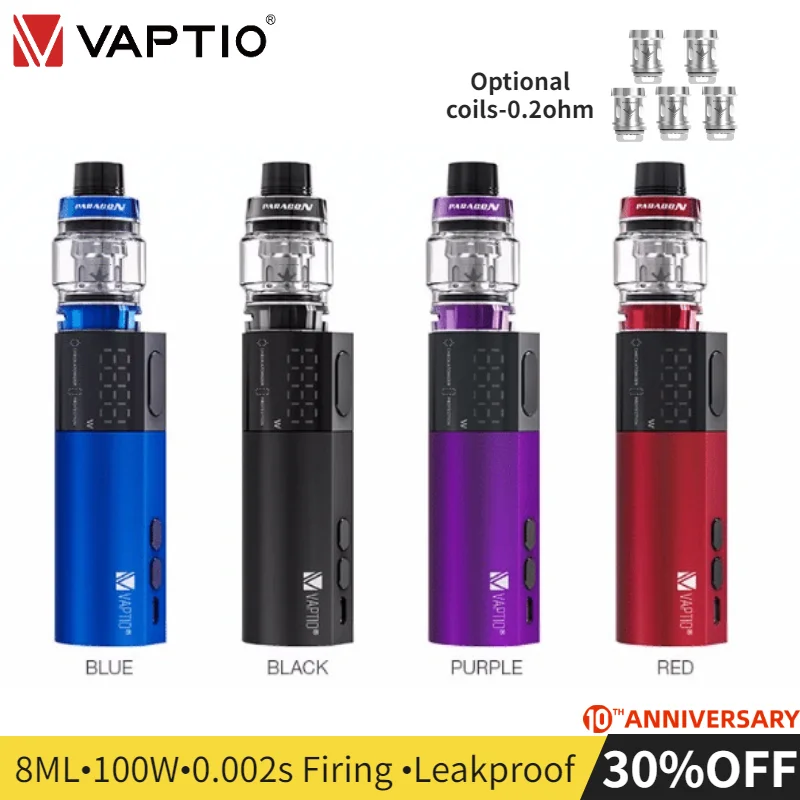 Оригинальный комплект электронной сигареты Vaptio VEX100 100 Вт мод VEX коробка с баком 8