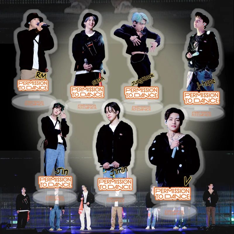 

KPOP Bangtan Boys Creative Acrylic Stand Standing Sign Table Star K-POP JK V Student Gifts Fan New Korea Group Thank You Card
