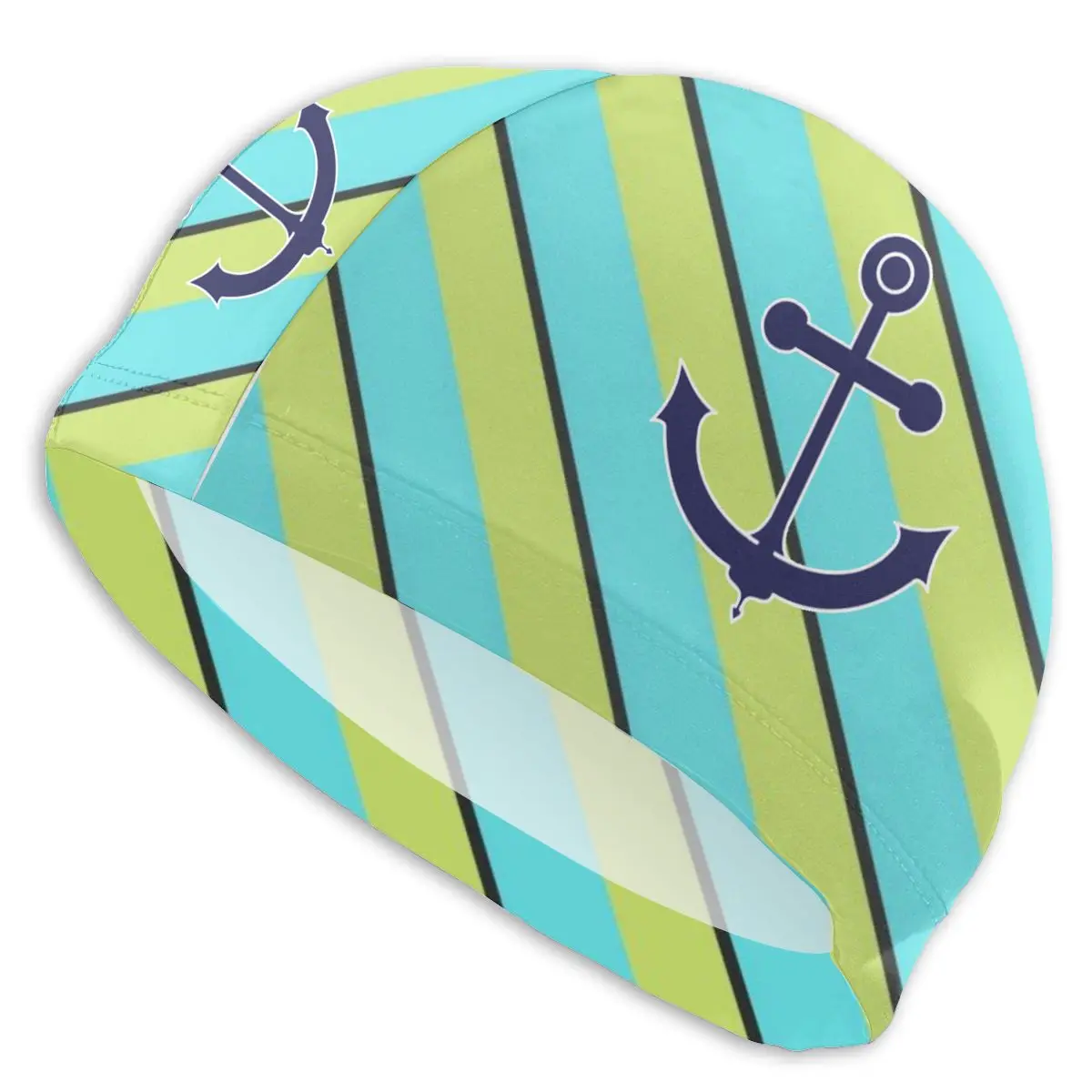 

Swimming Caps Men Women Long Hair Waterproof Swim Pool Cap Ear Protect Large Nautical Navy Blue Sports swimming cap