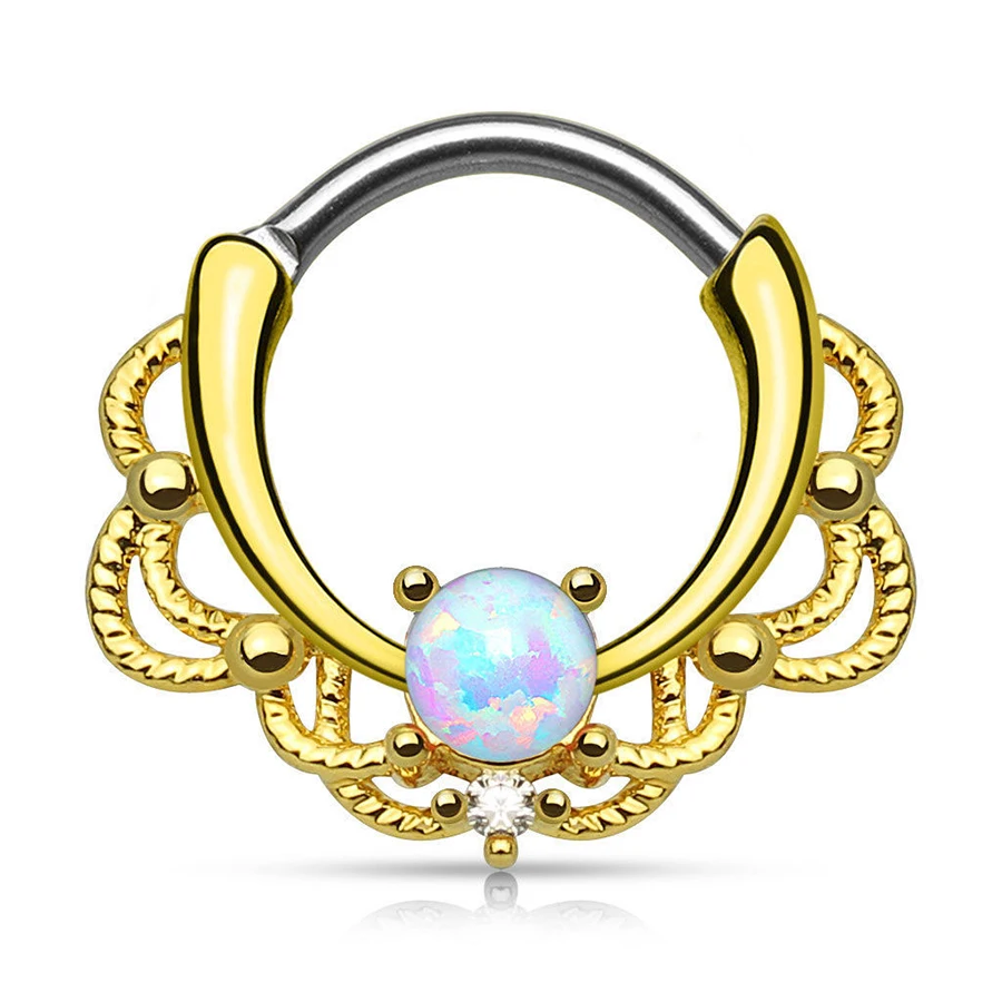 

1PCS new style, nose ring and breast ring nose nails, opal piercing jewelry, popular opals in Europe and America