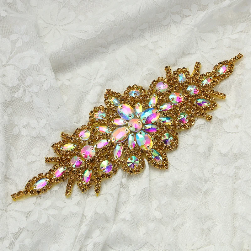 Clear Glass Rhinestone Sewing Iron On Appliques Trims Bouquet Dress Crafts Hot Fix Rhinestones Glue Art Decorations | Дом и сад