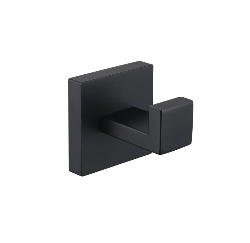 

304 Stainless Steel Towel Hook Wall Mounted Coat Hanger Bathroom Accessories Black Painting Finish Robe Hook Modern Vintage