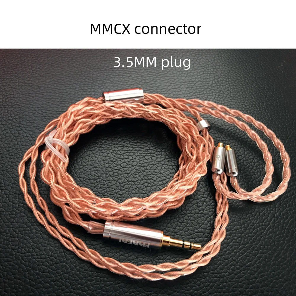 Медный кабель высокой чистоты FAAEAL 4 ядра 2Pin/MMCX разъем 3 5/2 5/4 мм позолоченный для