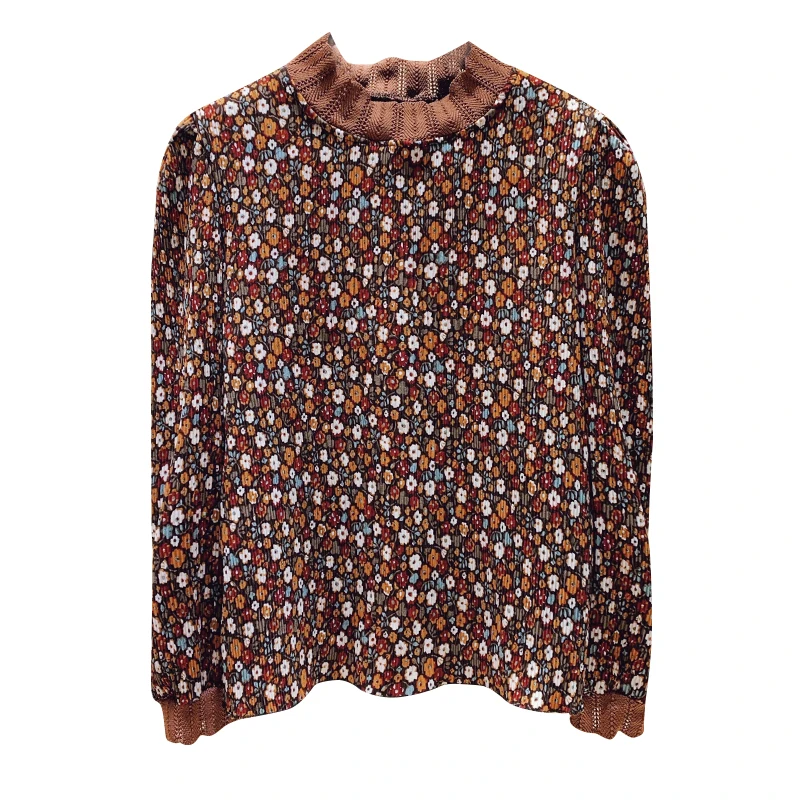 

T-shirt Women's 2020 Autumn and Winter New Foreign Style Bottoming Shirt with Puff Sleeve Top UK171