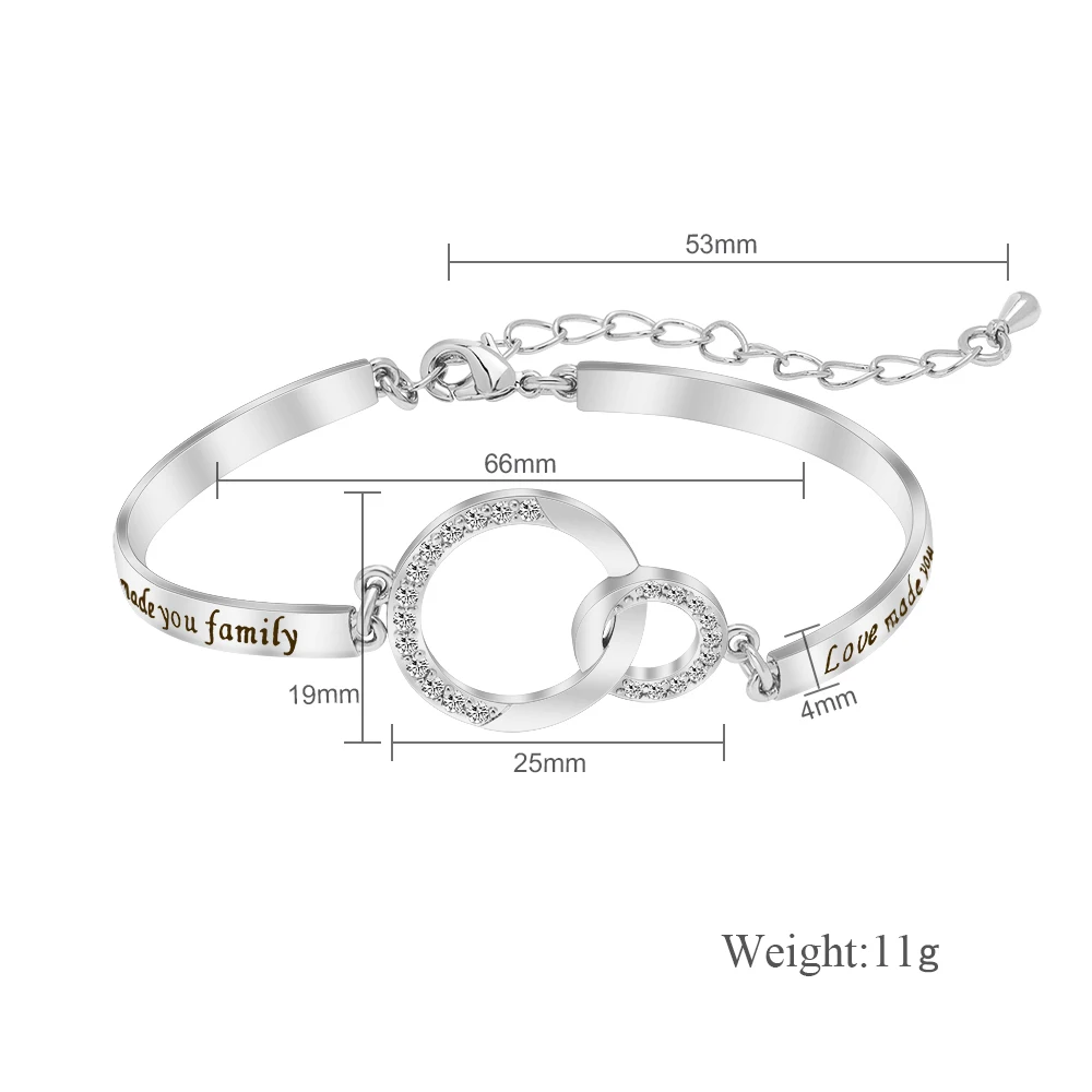 MYLONINGCHARM модный браслет для дочки в Закон шаг бонус дочь-Выгравированный брак