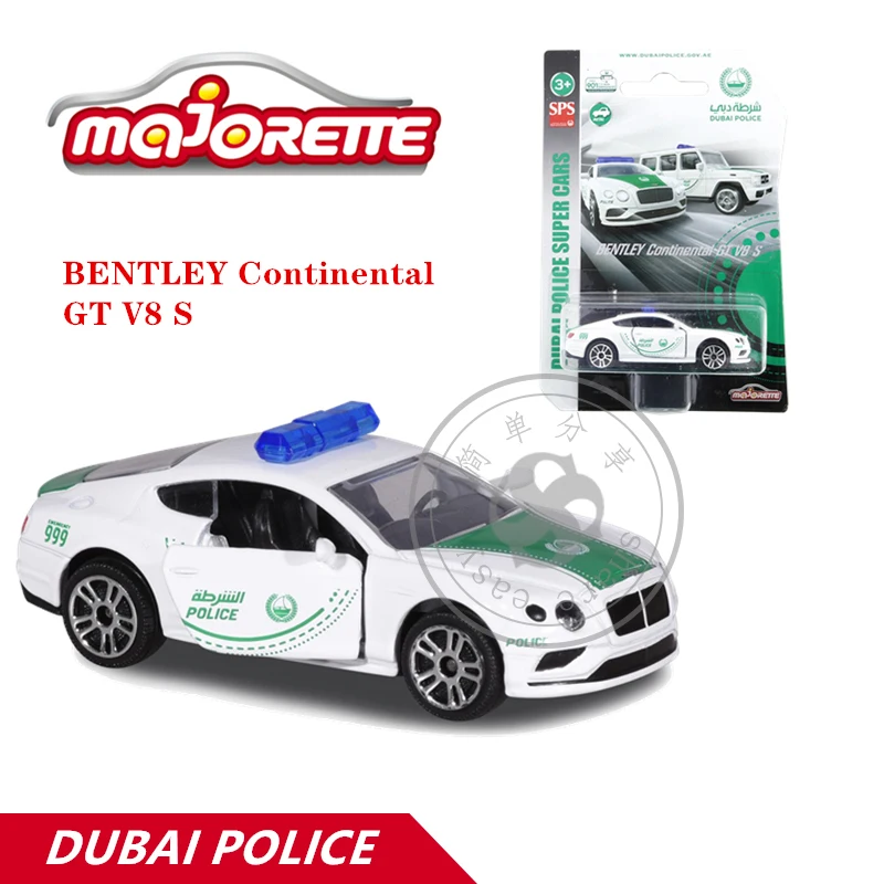 

Majorette 1/64 DUBAI POLICE SUPER Cars Continental GT V8 S Hot Pop Kids Toys Motor Vehicle Diecast Metal Model