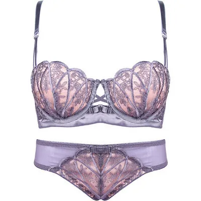 Женский комплект нижнего белья пуш-ап для девушек кружевное белье в цветочек