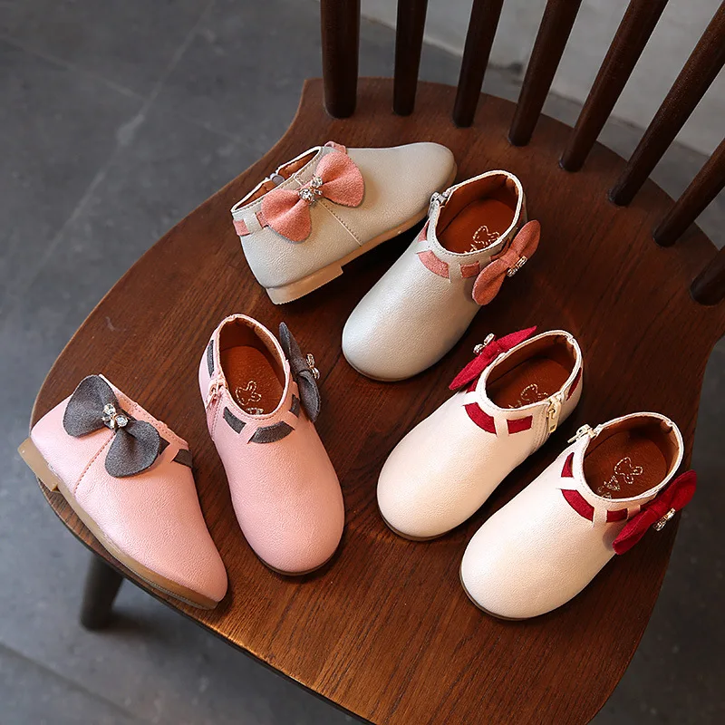 2019 Girl Children Boots Winter PU Leather Kids Boy Girls Martin Warm Shoes Sport | Детская одежда и обувь