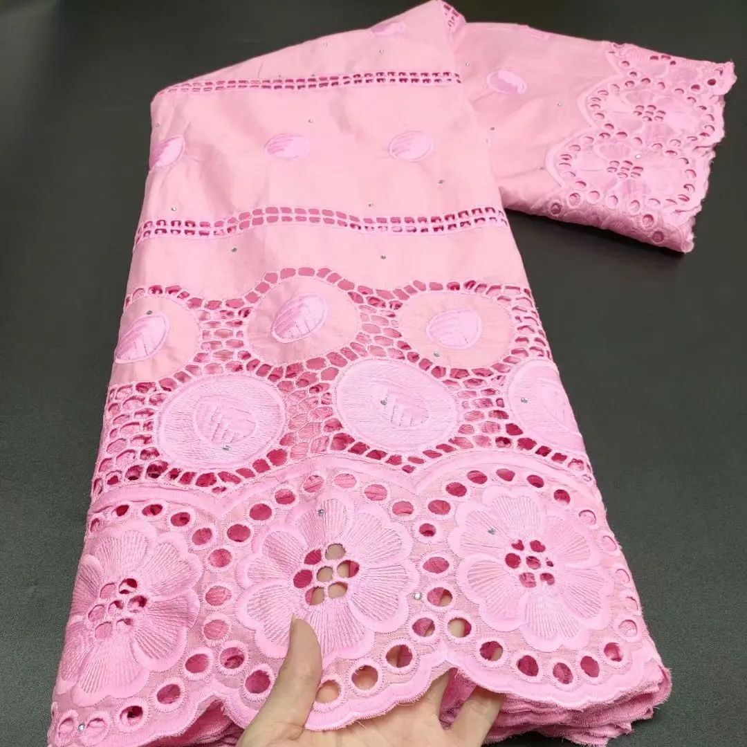

eyelet Swiss Voile Lace in Switzerland African Lace Fabric Swiss Lace Fabric 5yards African Cotton Fabric For Dress TY7311
