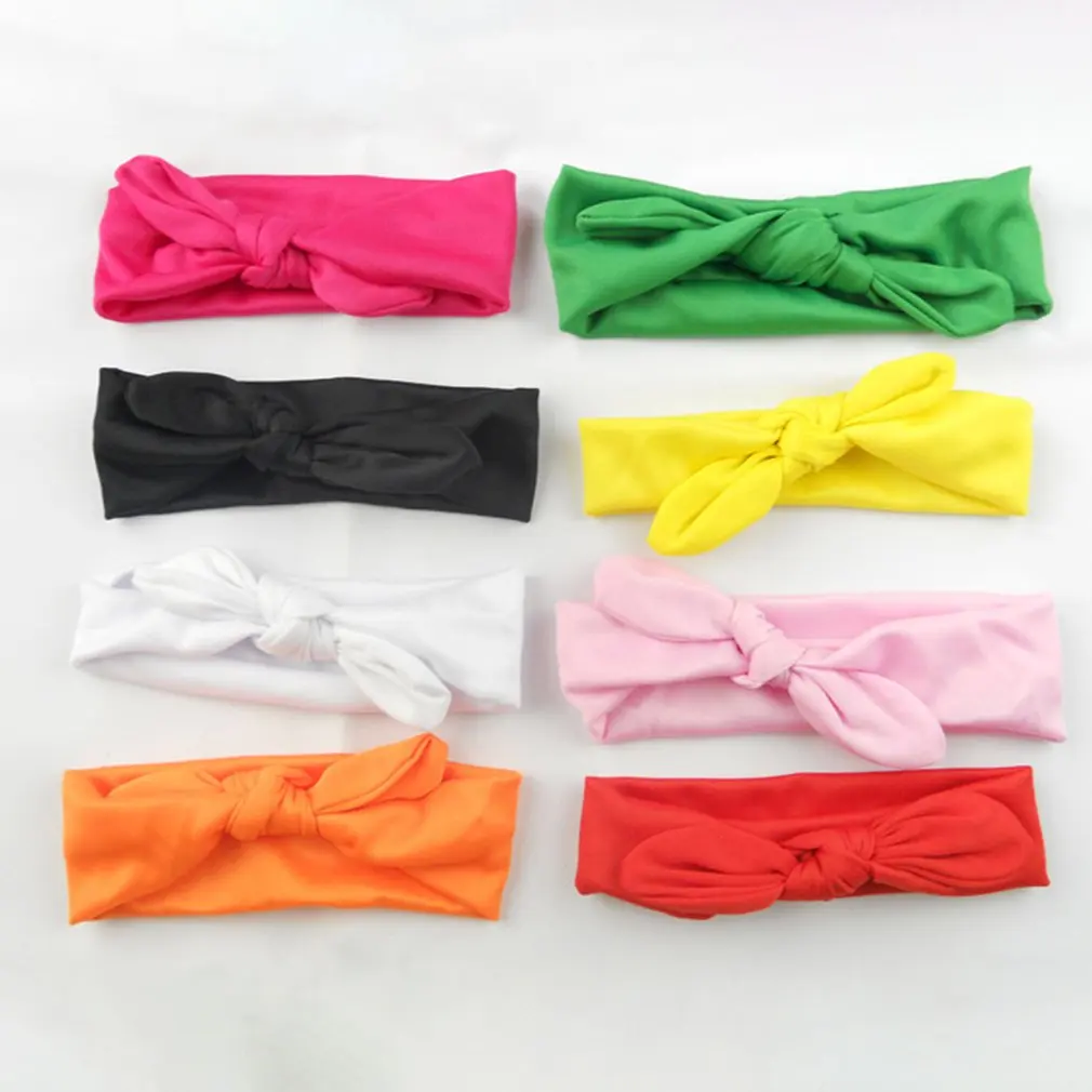 

1pcs Fashionable Elastic Solid Color Bowknot Baby Children Headband Newborn Baby Girls Headband Hair Accessories